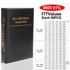 Resistor Kit 1% FR-07 170 Values SMD Book Resistor Assortment Kit 0201 0402 0603 0805 1206  0R-10M Smd DIY Sample Book