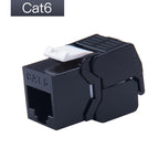 Linkwylan RJ45 Keystone Jack Cat5e Cat6 6A Multi Colors  Toolless UTP To LSA Network Modules Tool-Free Connection