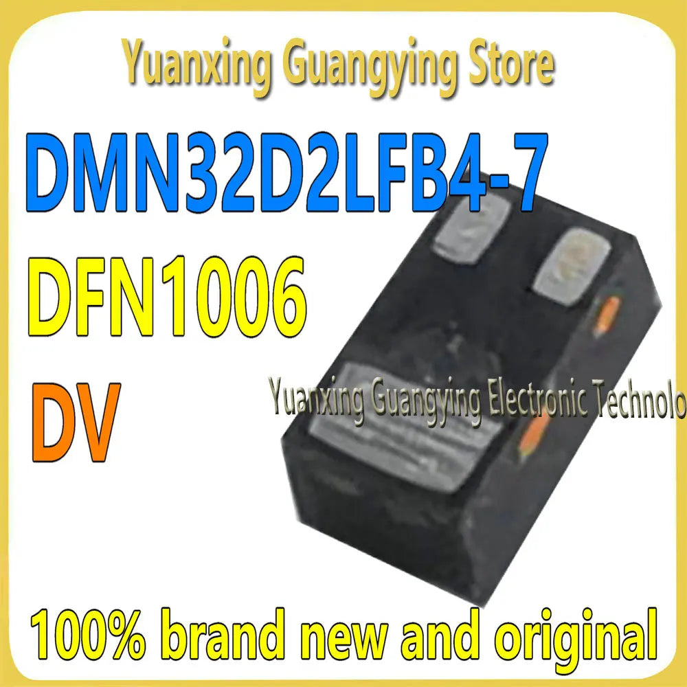 (10 Pieces) DMN32D2LFB4-7 Marker: DV N-Channel DFN1006 Enhanced MOSFET Field Effect Tube 100% Brand New & Original