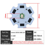 10-100pcs 1W 3W LED Beads 3535 SMD 3W Chip Deep Red Green Royal Blue UV 395nm 410nm 365nm IR 730nm 850nm 940nm Amber 595nm Lamp