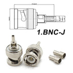 RG316 BNC Male Female RF Coaxial Connector 50ohm-1.5mm Cable Straight Connector Window Solder Crimp & Waterproof