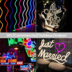 12V 24V LED Neon Strip Light Neon Sign Waterproof Rope Lights Flexible Silicone Lamp Home Decoration with 2pin Wire 9 Colors