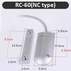 NC Door Sensor Metal Wired Roller Shutter Door Magnetic Contact Reed Switch for Security Alarm System