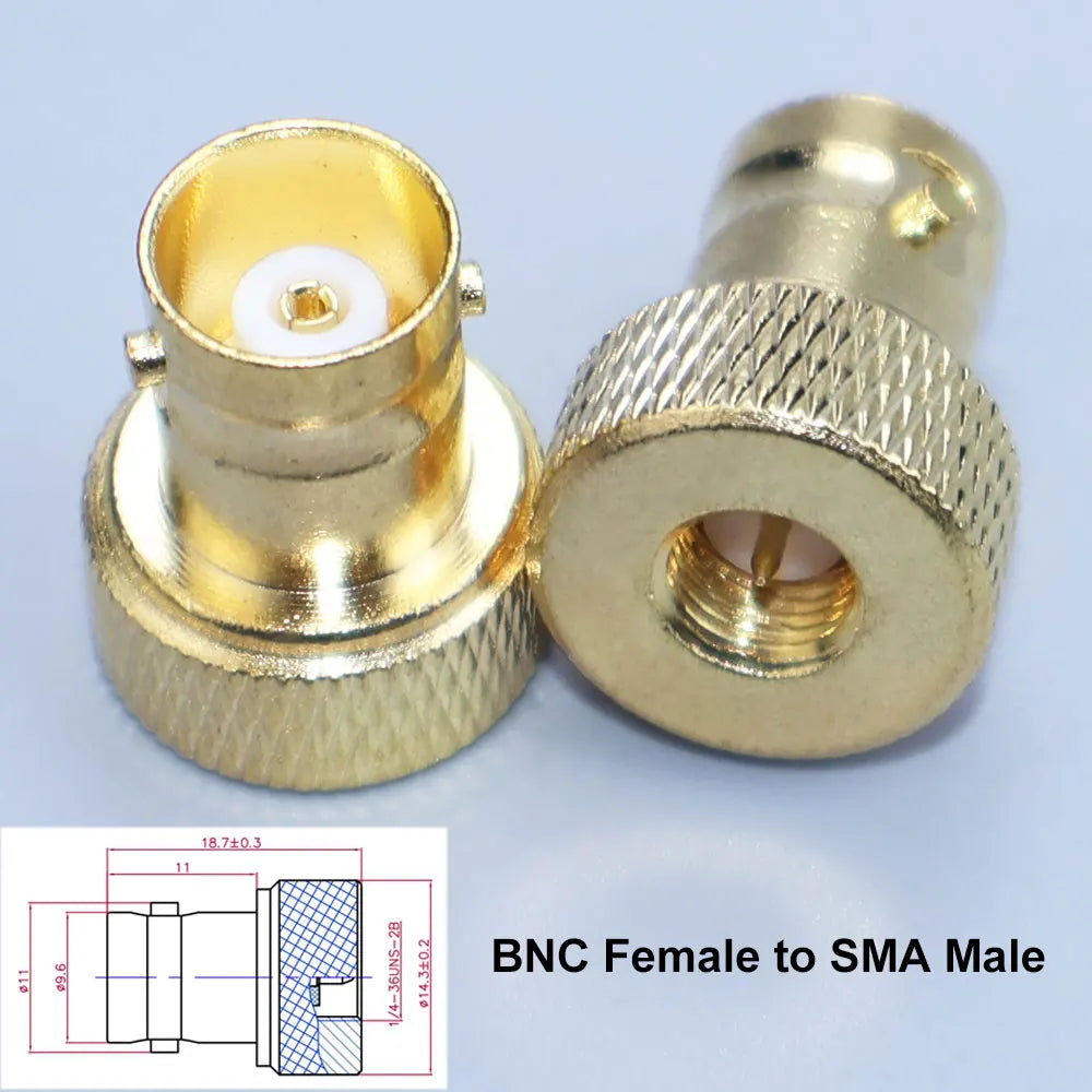YanXi Round Disc BNC Female Jack To SMA Male Female Adapter Coaxial Radio Frequency Walkie-talkie Radio Antenna RF Connector