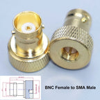 YanXi Round Disc BNC Female Jack To SMA Male Female Adapter Coaxial Radio Frequency Walkie-talkie Radio Antenna RF Connector