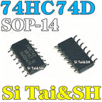 10Pcs SOP14 SMD Flip Flop Logic Chip 74HC74 74HC74D Dual D Latch Stable Trigger Electronic Components