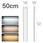 High Capacity Battery USB Rechargeable LED Light Bar Aluminium Motion Sensor Magnetic Strip For Stairs Closet Cabinet Night Lamp