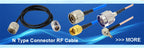 N Male to N Male 1/2 50-12 Feeder Line Jumper 50Ohm RF Coax Cable for Base station 4G 5G LTE Cellular Amplifier Signal Booster