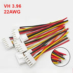 2/5PCS VH 3.96mm VH3.96 Female Housing Plug Connector Wire Cable 2 3 4 5 6 7 8 9 10 11 12Pin 22AWG Wire Length 100/200/300mm