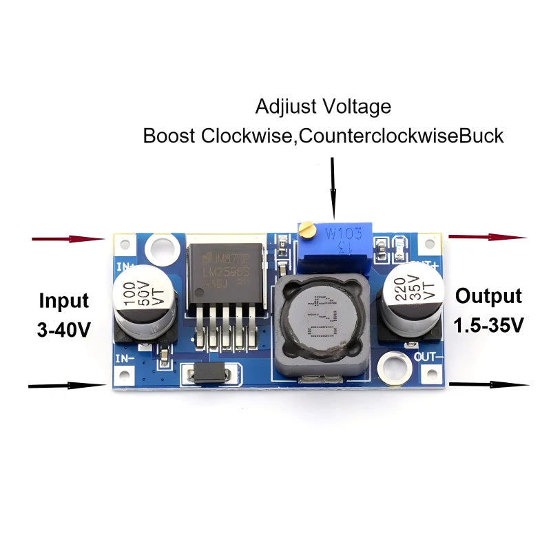 XCW LM2596 DC to DC Buck Converter 3.0-40V to 1.5-35V Power Supply Step Down Module-1/5/10PCS