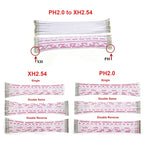 10pcs PH2.0/XH2.54/PH2.0 to XH2.54 12P Flat Convert Adapter Cable 10/20/30cm Without Shell Plug Wire with Terminal Pre-crimped