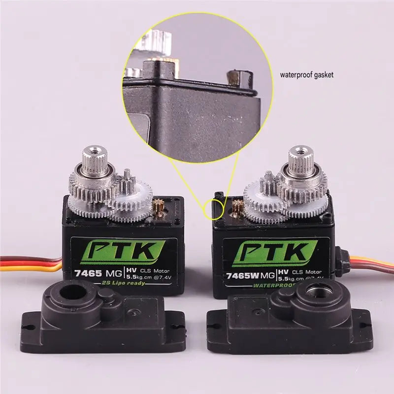 ABJA-PTK 7465W MG Micro Digital Servo Metal Gear Motor 5Kg Torque For SCX24 AX24 1/24 Crawler Cars Robots Fixed Wings