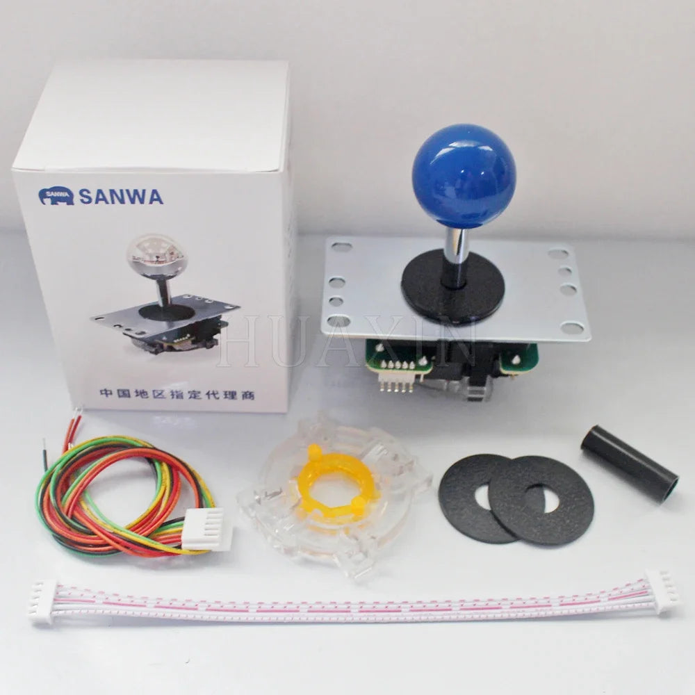 Original Japan Sanwa Joystick JLF TP 8YT Fighting Rocker With Topball 5pin Wire Jamma Arcade Vending Game PC PS3 XBOX Kit DIY