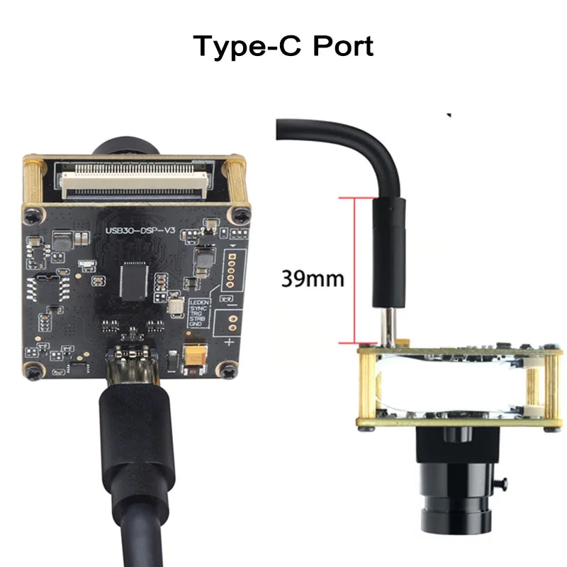 ELP 1200P 2.3MP Global Shutter USB 3.0 Camera Module High Speed 120fps 200fps Color Webcam UVC Plug and Play Industrial Camera