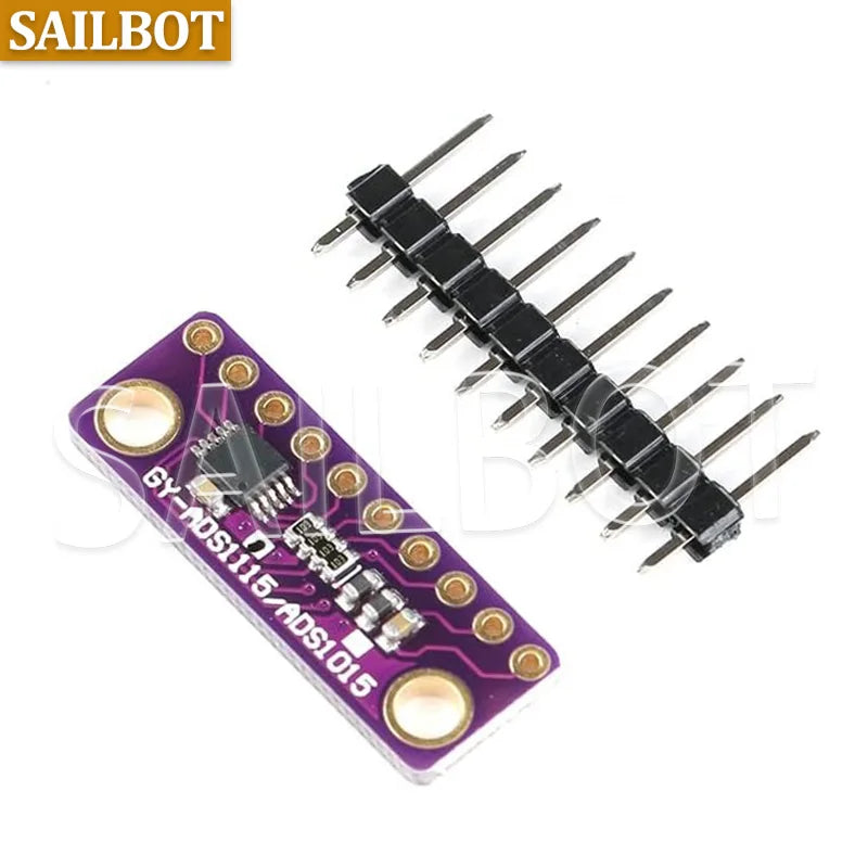 DC 2 -5V 4 CH ADS1115 Module ADC with Pro Gain Microcontroller 16 Bit Amplifier Board for Arduino I2C IIC ADC AVDD