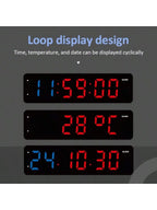 LED Multifunction Timer Countdown Stopwatch Alarm Clock for Home Gym Kitchen Living Room HIIT Tabata EMOM FGB Workout