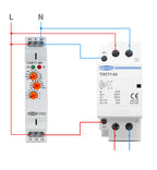 TOMZN 10IN1 Multi-function Time Relay Delay Interval Repeat Cycle Single Shot Latching Relay Pulse Generator AC230V 16A 18mm