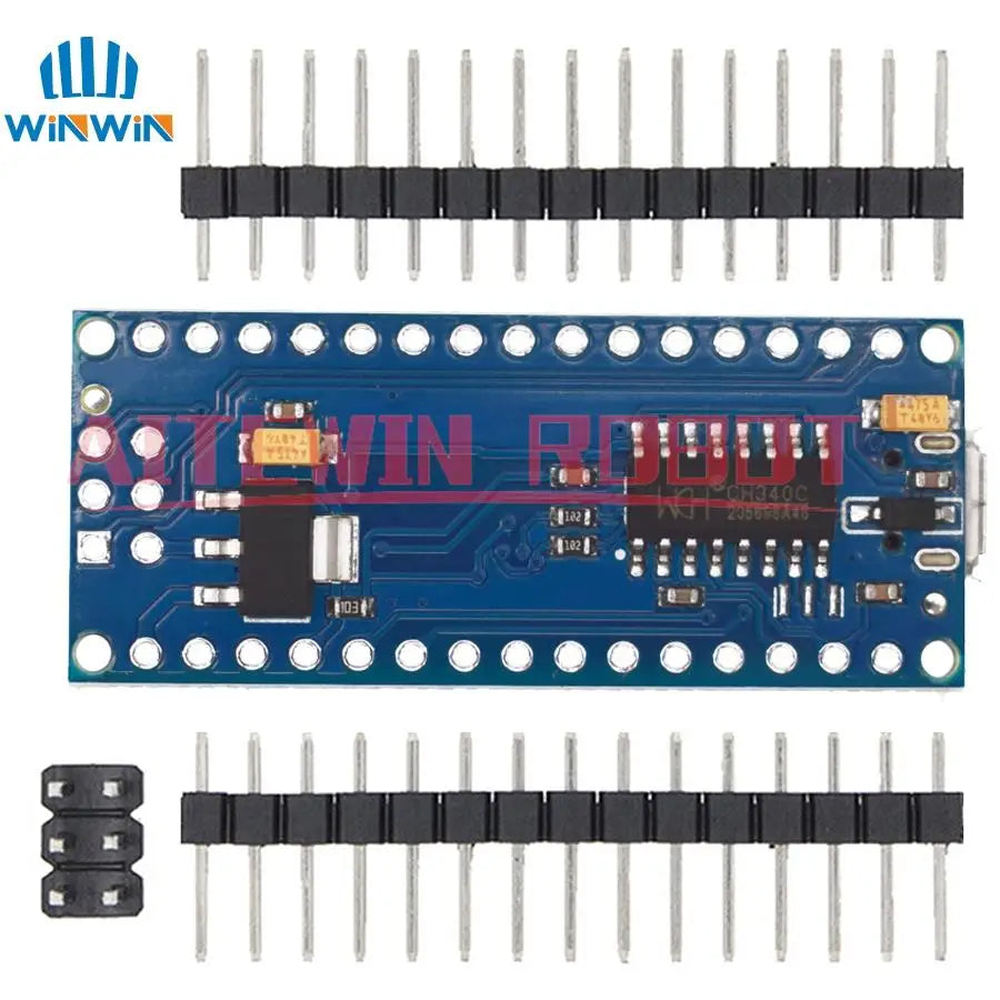 AITEWIN Promotion For arduino Nano 3.0 Atmega328 Controller Compatible Board  Module PCB Development Board without USB V3.0