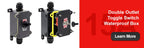FILN 30A 12V 24V 220V Waterproof Inline Toggle Switch with LED IP65 Sealed Outdoor Box Inline Cord Rocker Switch Power