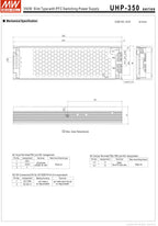 Mean Well UHP-350/350R-3.3/4.2/5/12/15/24/36/48/55 Meanwell UHP-350 Series 350W Led display Power Supply PFC/Redundant function