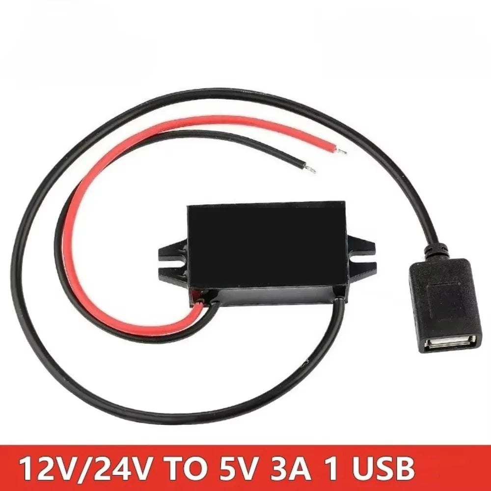12V 24V to 5V 3A Car Buck Converter DC-DC Step Down Voltage Power Supply Adapter for Type-C USB Mini USB Micro USB Adapter CE