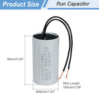 1/2/3Set CBB60 6-60uF Running Capacitors AC 450V 2 Wires 50/60Hz Cylinder for Water Pumps Washing Machines Motor Start