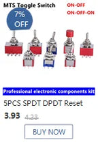 5/10 PCS,Toggle Switches,Deep Blue,Mini,6 Pin,ON-ON/ON-OFF-ON,DPDT,Power Switch Button,3A/250V,6A/125V AC,MTS-202,Switch