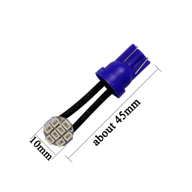50PCS AC 6.3V W5W T10 8 SMD 1206 LED Multiple Color Non polarity Flexible Wire 6V Bally Pinball Game Machine Light Bulb Lamp