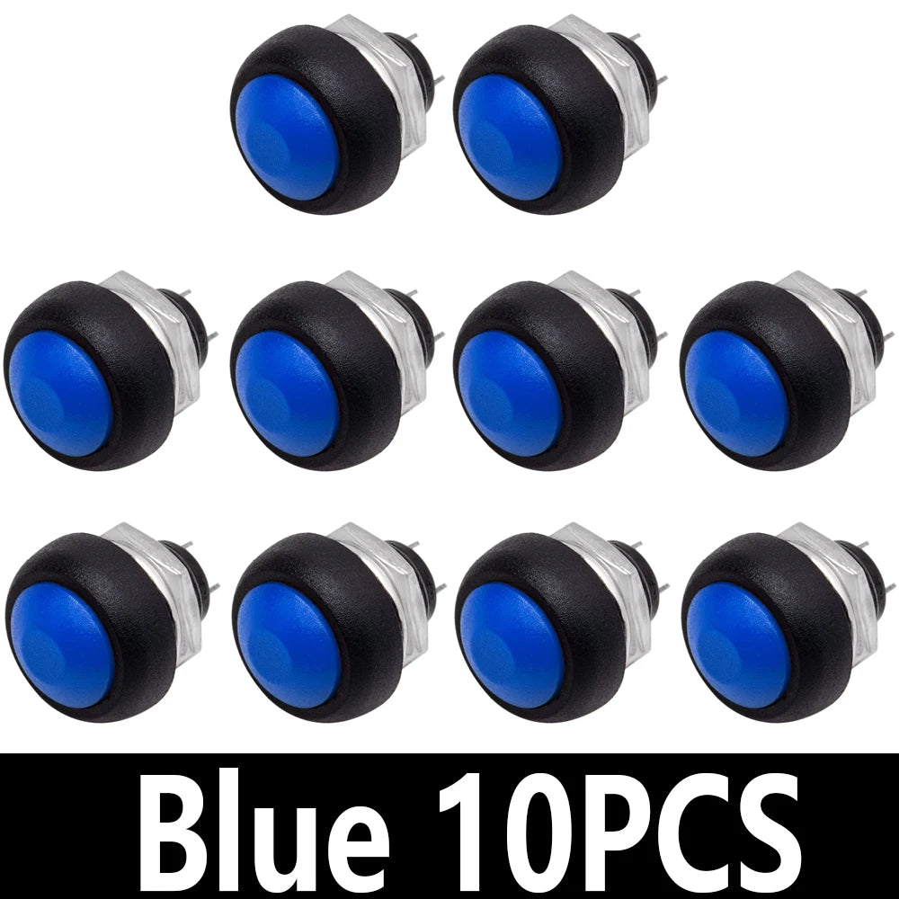 5~10PCS EGBO Mini 12mm Waterproof Momentary ON/OFF Push Button Round Switch PBS-33B PBS-11B For arduino