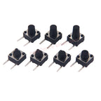 20PCS 6X6 Tact Switch 6*6*4.3/5/6/7/8/9/10mm Pins 2/4 Feet Horizontal Bracket Push Button Switch DIP PCB Micro Key Switch