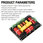3-Way 200W 5500Hz / 5300Hz 3 Unit Home Theater High Power Audio Crossover Filters Professional Speaker Frequency Divider