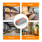 30PCS Lever Wire Connectors Push-in Quick Connect Wire Splice Compact Inline Connector Terminals for Electrical 28-12 AWG Wiring