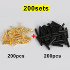 Copper Electrical Wire Connectors Set U-Shaped Crimp Terminals for Fast Wiring Cable Lock 0.5-1.5mm² with Heat Shrink Tube Kits
