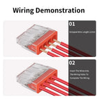 50pcs Mini Quick Wire Connectors 2/3/4/5/ Ports Terminal Block Hard Stainless Easy Electric Quick Push-In