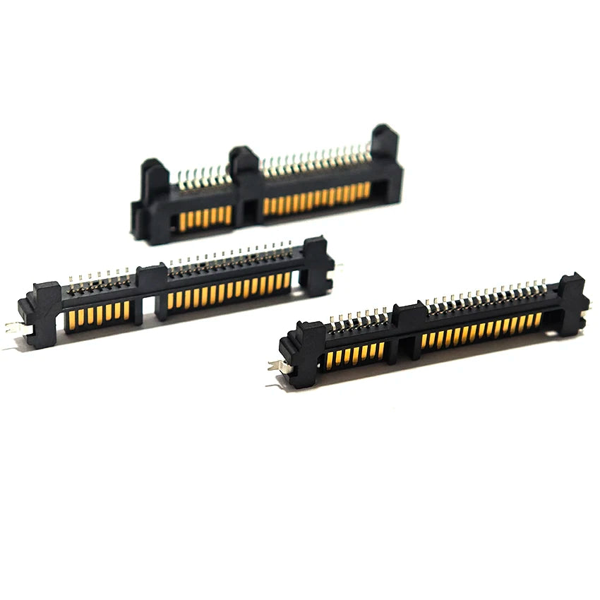 3/5PCS SATA7+15P Sinking Board 1.0 Male Socket Solid State Drive Plug SATA 22PIN SMT Male Head Notebook Hard Drive Connector