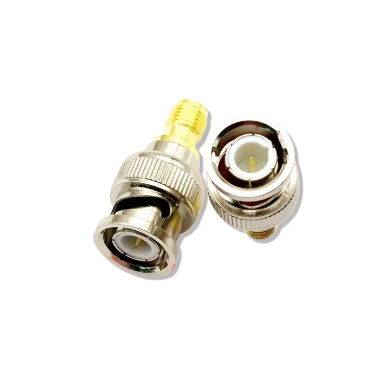 SMA Male Plug to BNC Female M/F Radio Antenna Connector RF Converter M/F Radio Antenna Adapters Kit Coaxial SMA to BNC Adapter