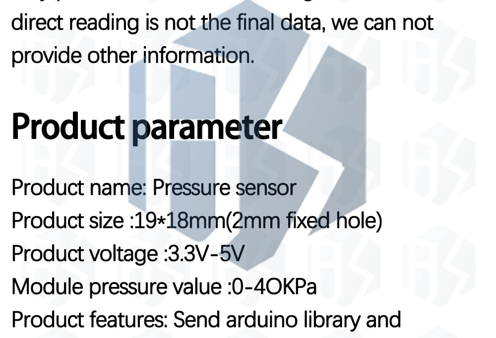 DC 3.3V/5V 0-40KPa Pressure Sensor Module with 2.5mm Soft Tube - Digital Liquid Water Level Controller Board for Arduino