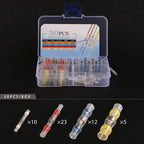 50/100/120/150/250/400Pcs Boxed Heat Shrink Tin Butt Connectors Waterproof Solder Seal Sleeve Splice Terminals 26-10AWG 0.25-6mm