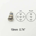 Push Button Switch Electric Waterproof Power 6v 12v Led Light Momentary on Off 8/10/12/16/19/22/25/30mm Micro Pressure Switches