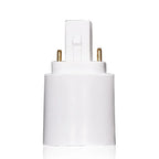5pcs G24d To E26 LED Light Base Converter2Pin G24 To E27 Lamp Holder Adapter Allow You Install E27 Standard Lamp in G24d Socket