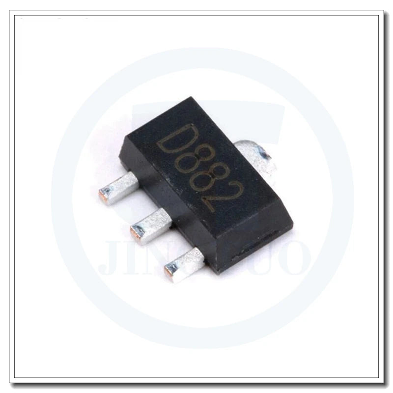 10PCS 2SD882 D882 3A 30V NPN SOT-89 SMD CHIP Transistor
