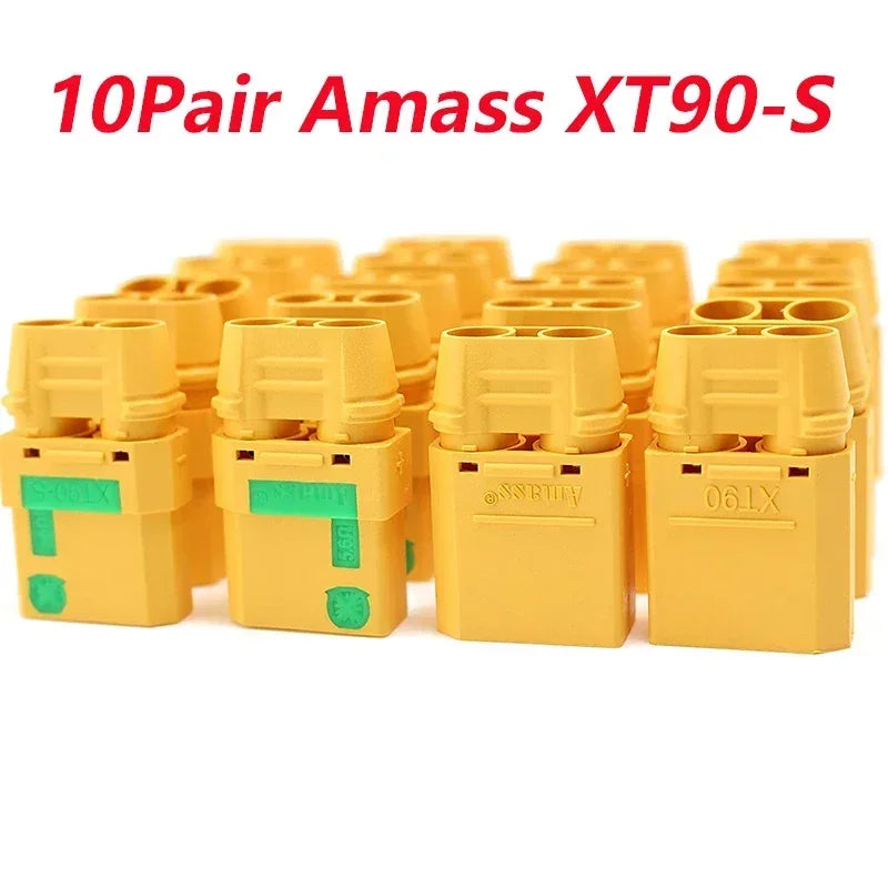 10 Pairs Amass  XT90S XT90-S XT90 Connector Anti-Spark Male Female Connector for Battery, ESC and Charger Lead