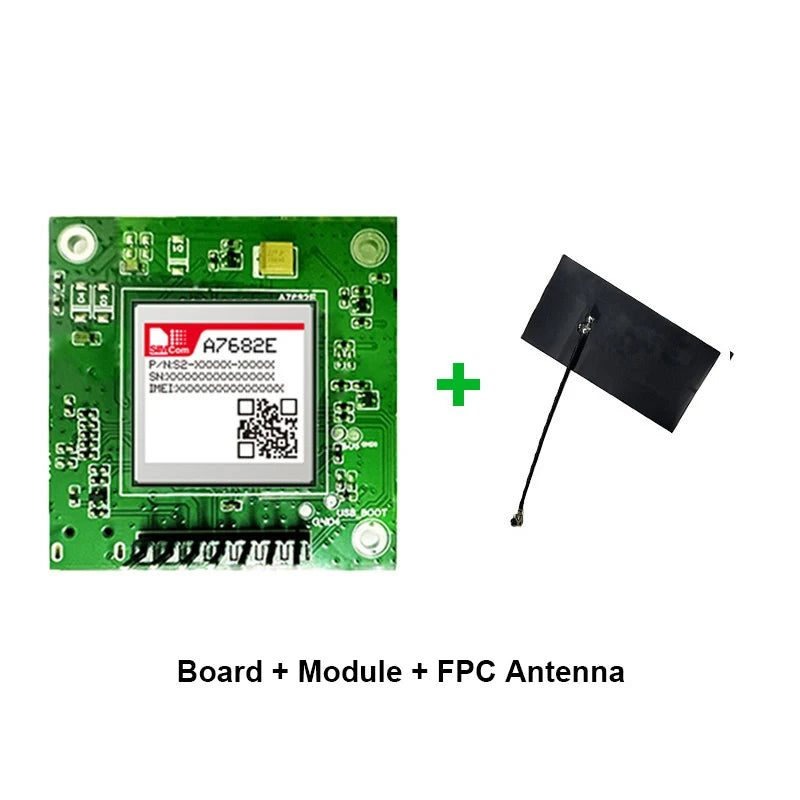 SIMCOM A7682E Core Board Development LTE CAT1 Module GSM/GPRS 2G 4G Modem Board Breakout Kit with Antenna for Europe