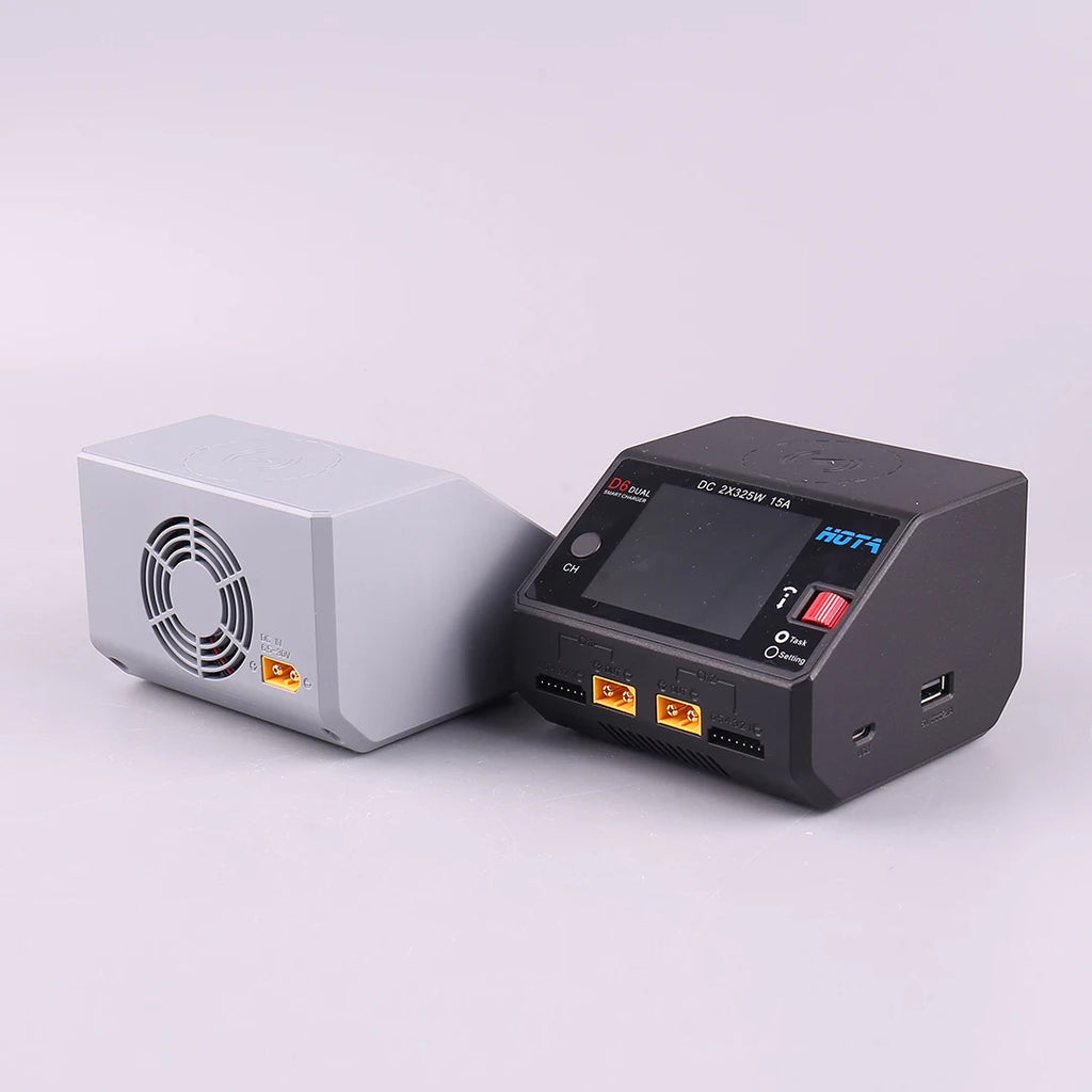 HOTA D6 DC650W 15A Dual Smart Charger Maximum current 1600mA Built-in Micro USB for 1-6S Lipo LiHV/NiZn/Nicd/NiMH Battery