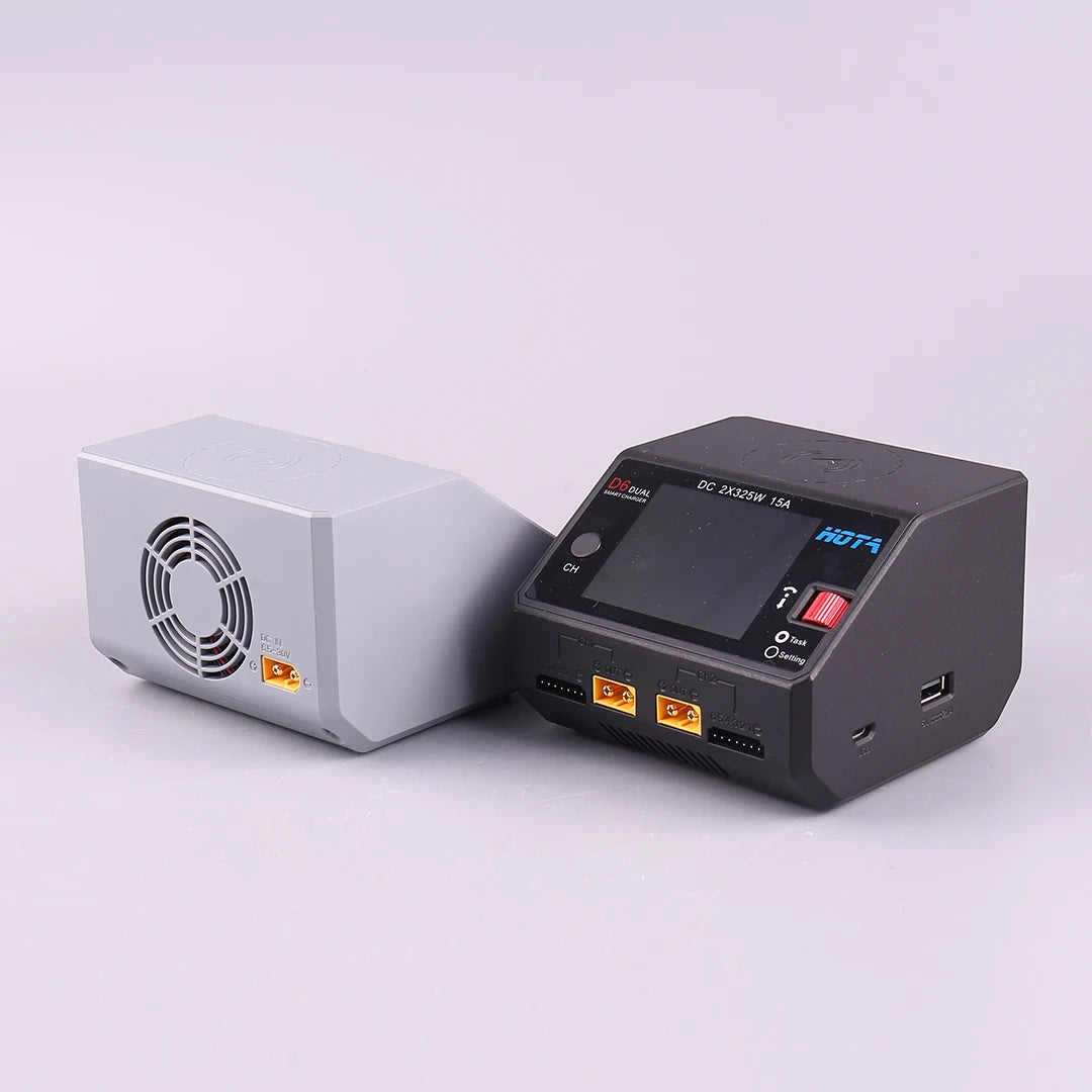 HOTA D6 DC650W 15A Dual Smart Charger Maximum current 1600mA Built-in Micro USB for 1-6S Lipo LiHV/NiZn/Nicd/NiMH Battery