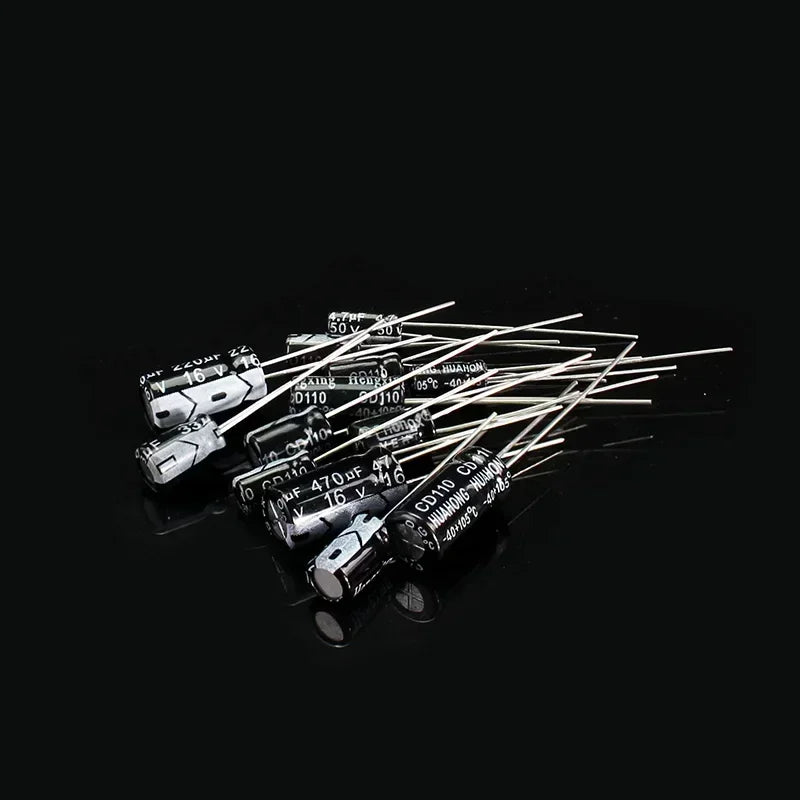 720pcs/set 1UF-470UF Electrolytic Capacitor Kit + 10Ω~1MΩ 1/4W Metal Film Resistor Assortment Set for DIY Electronic Repair