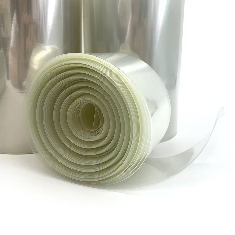 Width 30mm~330mm transparent 18650 PVC heat shrink tubing insulation flame retardant heat shrink tubing wire protection tubing