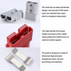 Power Connectors 50 AMP Plug Cable Terminal 600V Grey Red Battery Power Connector Pins Lugs Copper For Anderson