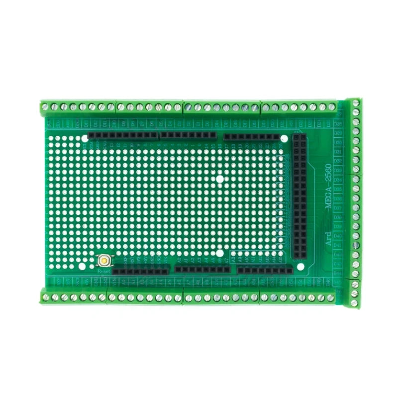 Compatible With MEGA2560 Double-side PCB Prototype Screw Terminal Block Shield Board Kit For Arduino Mega 2560 / Mega2560 R3
