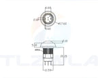 1PCS DIY Mini 12mm Momentary Waterproof Push Button Switch Horn Blue White Green Red Yellow Black 1A 250V Self-reset